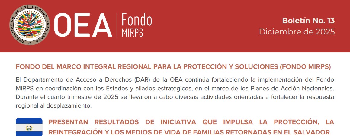 Boletín Fondo MIRPS Dic 2025